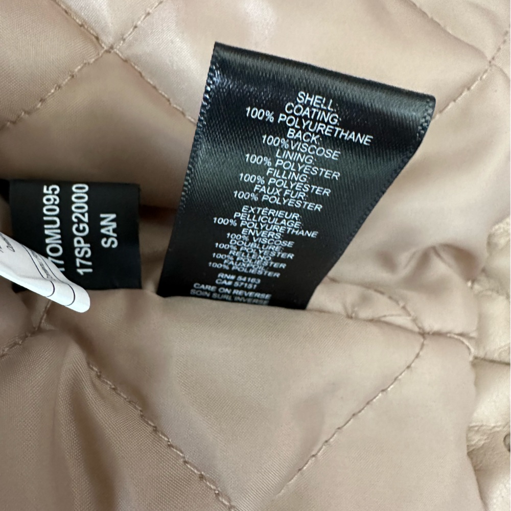 Kenneth Cole Faux Leather Bomber Jacket, size S - Picture 7 of 8